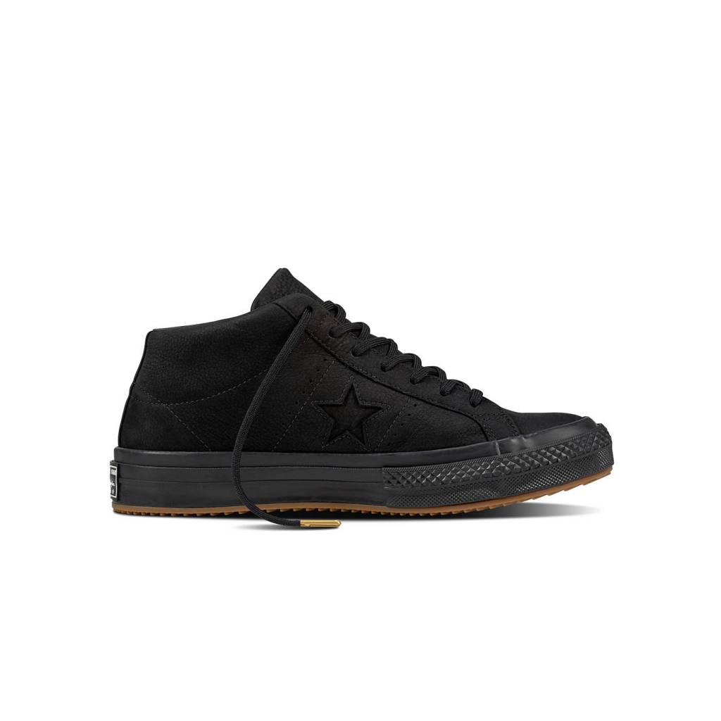 converse one star mid black