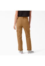 Dickies Women's Skinny Fit Cuffed Cargo Pants, Brown Duck (BD), 29