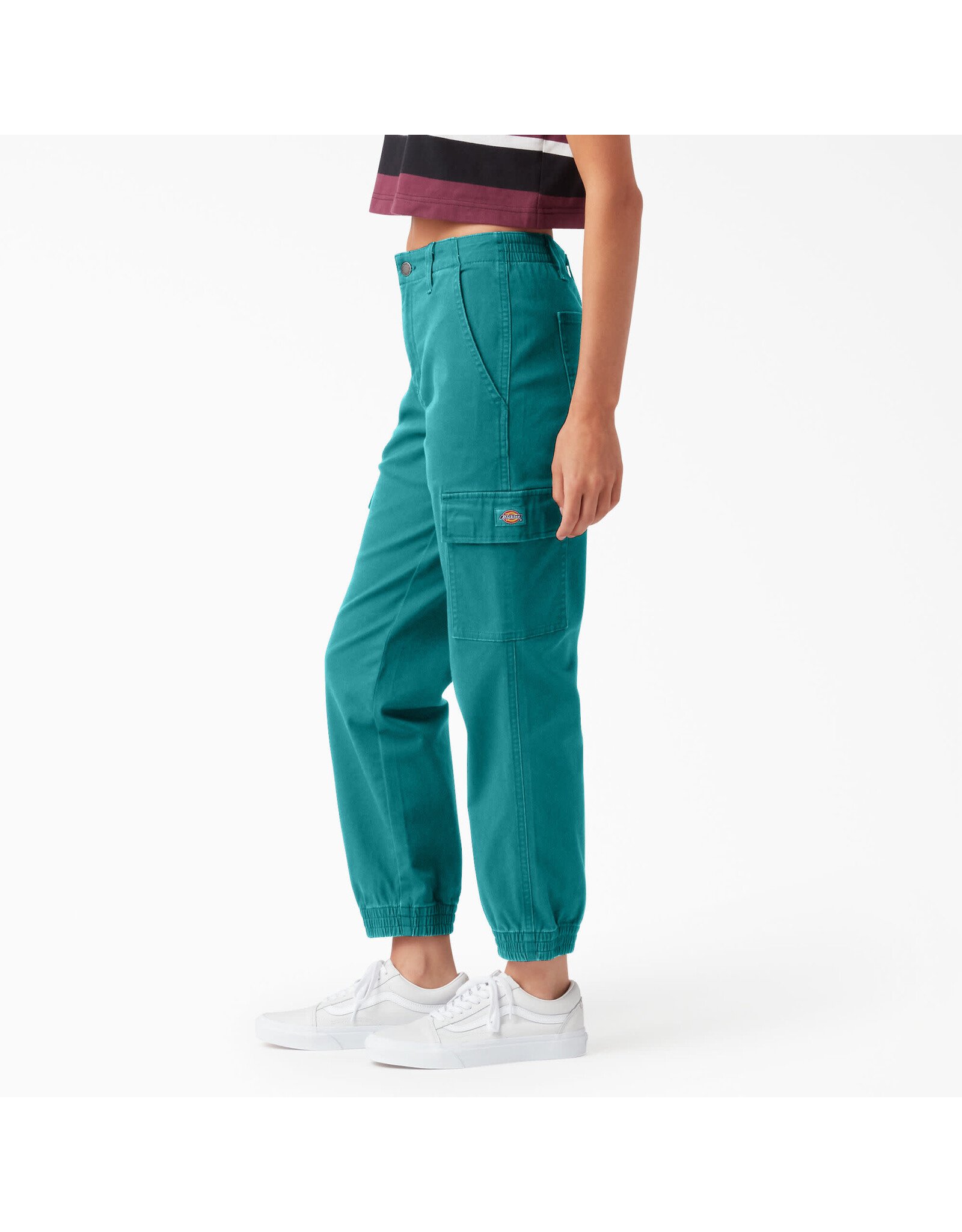 DICKIES Women's High Rise Fit Cargo Jogger Pants Deep Lake - FPR54DL2