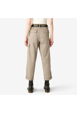 DICKIES Women's Relaxed Fit Cropped Cargo Pants Desert Sand - FPR50DS