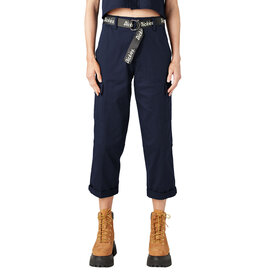 DICKIES Women's Relaxed Fit Cropped Cargo Pants Ink Navy - FPR50IK