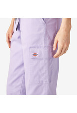 DICKIES Women's Relaxed Fit Cropped Cargo Pants Purple Rose - FPR50UR2