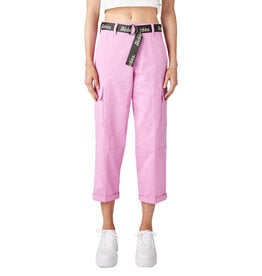 DICKIES Women's Relaxed Fit Cropped Cargo Pants Wild Rose - FPR50WR2