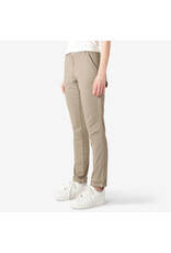 DICKIES Women's Slim Straight Fit Roll Hem Carpenter Pants Desert Sand - FPR53DS
