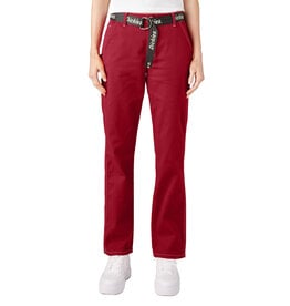 DICKIES Women's Relaxed Fit Carpenter Pants English Red - FPR51ER