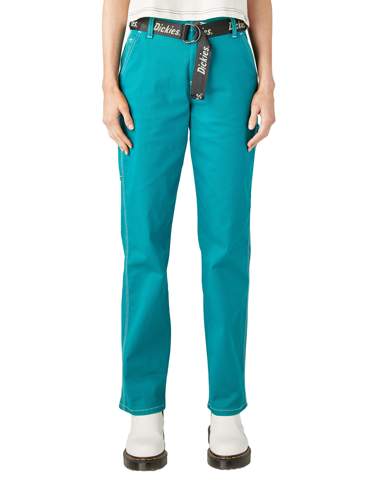 DICKIES Women's Relaxed Fit Carpenter Pants Deep Lake FPR51DL2