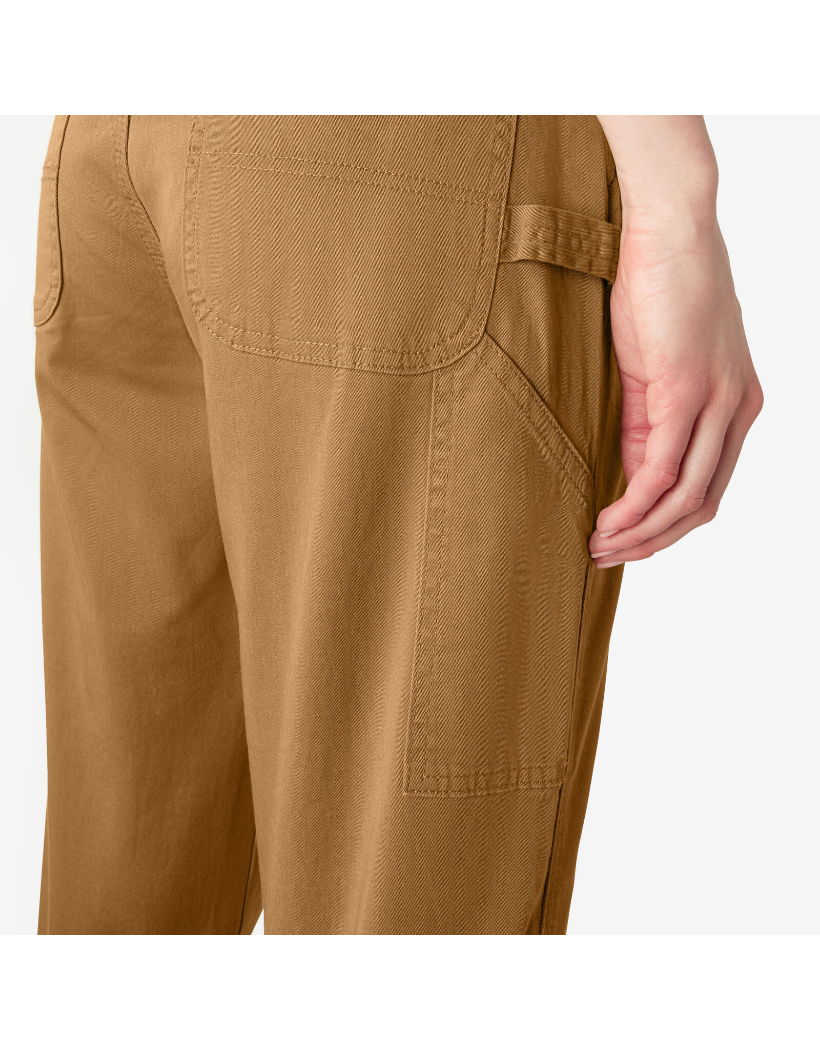 DICKIES Women's Relaxed Fit Carpenter Pants Brown Duck - FPR51BD