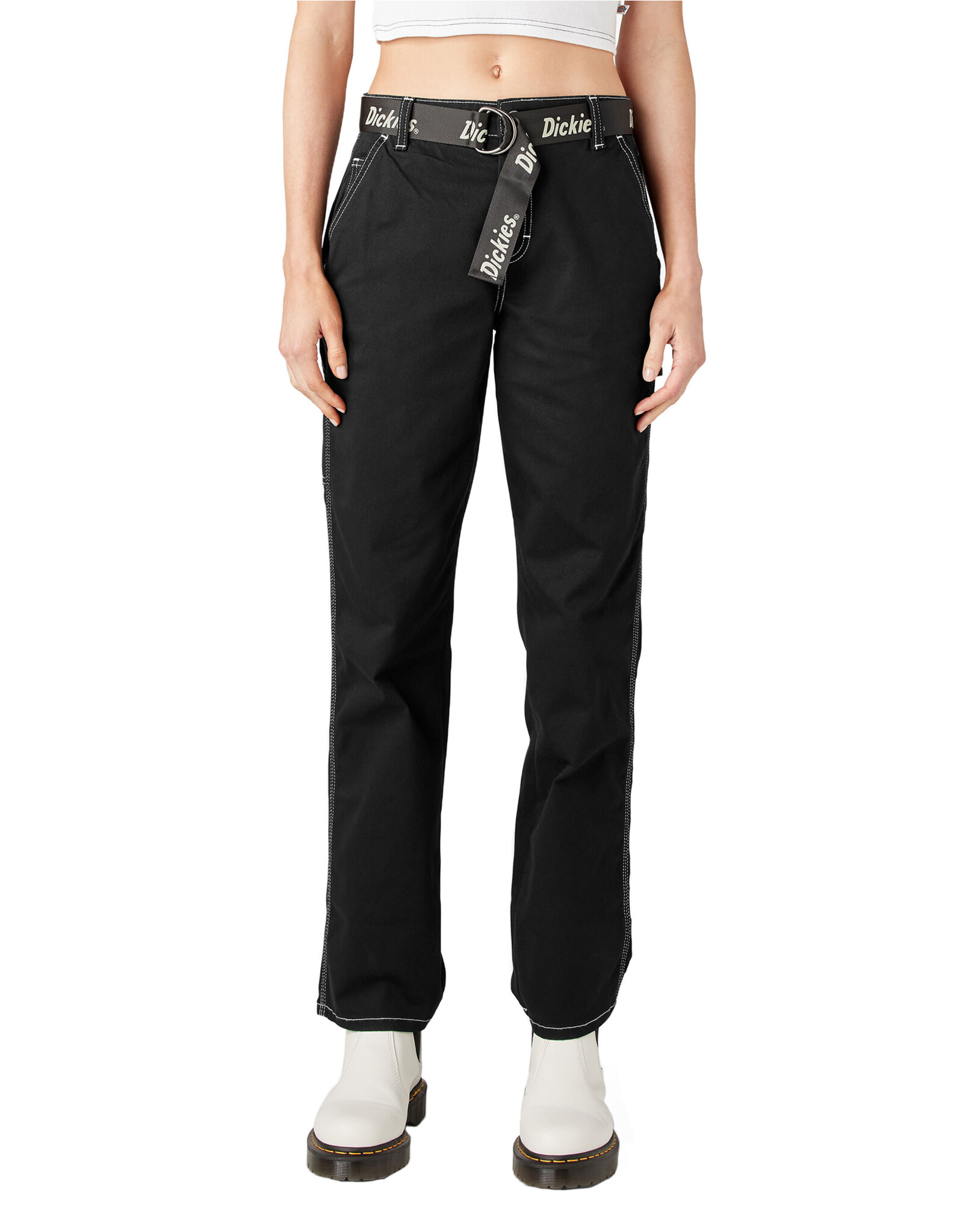 DICKIES Women's Relaxed Fit Carpenter Pants Black - FPR51BKX