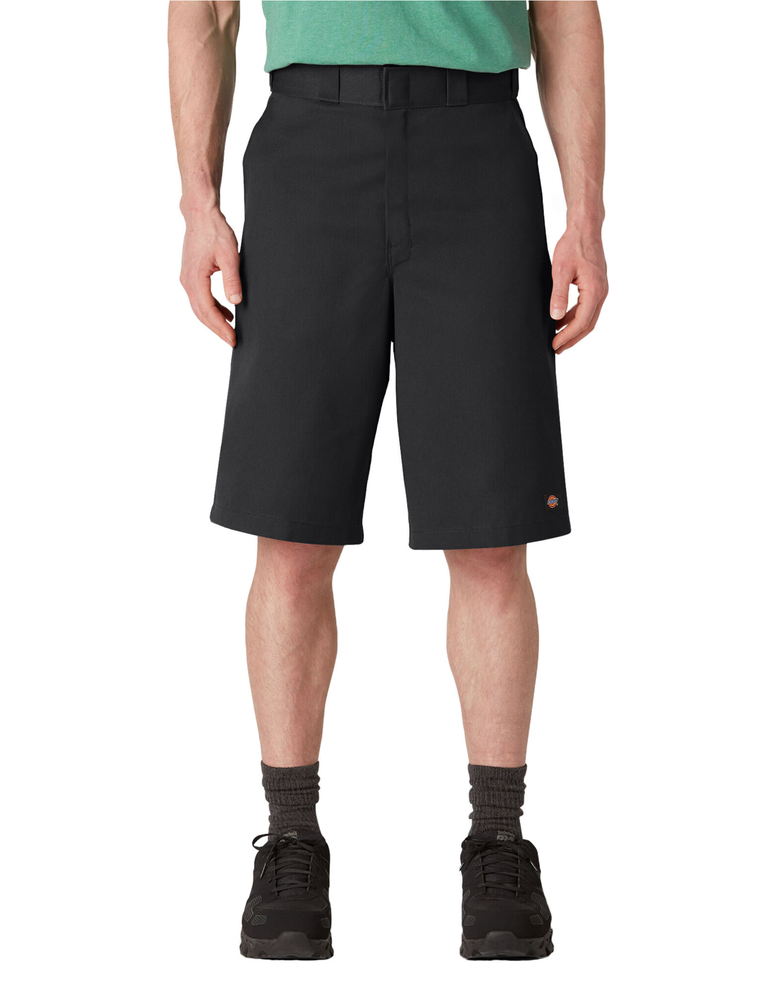 DICKIES Loose Fit Flat Front Work Shorts, 13" Black - 42283BK