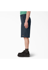 DICKIES Loose Fit Flat Front Work Shorts, 13" Dark Navy - 42283DN