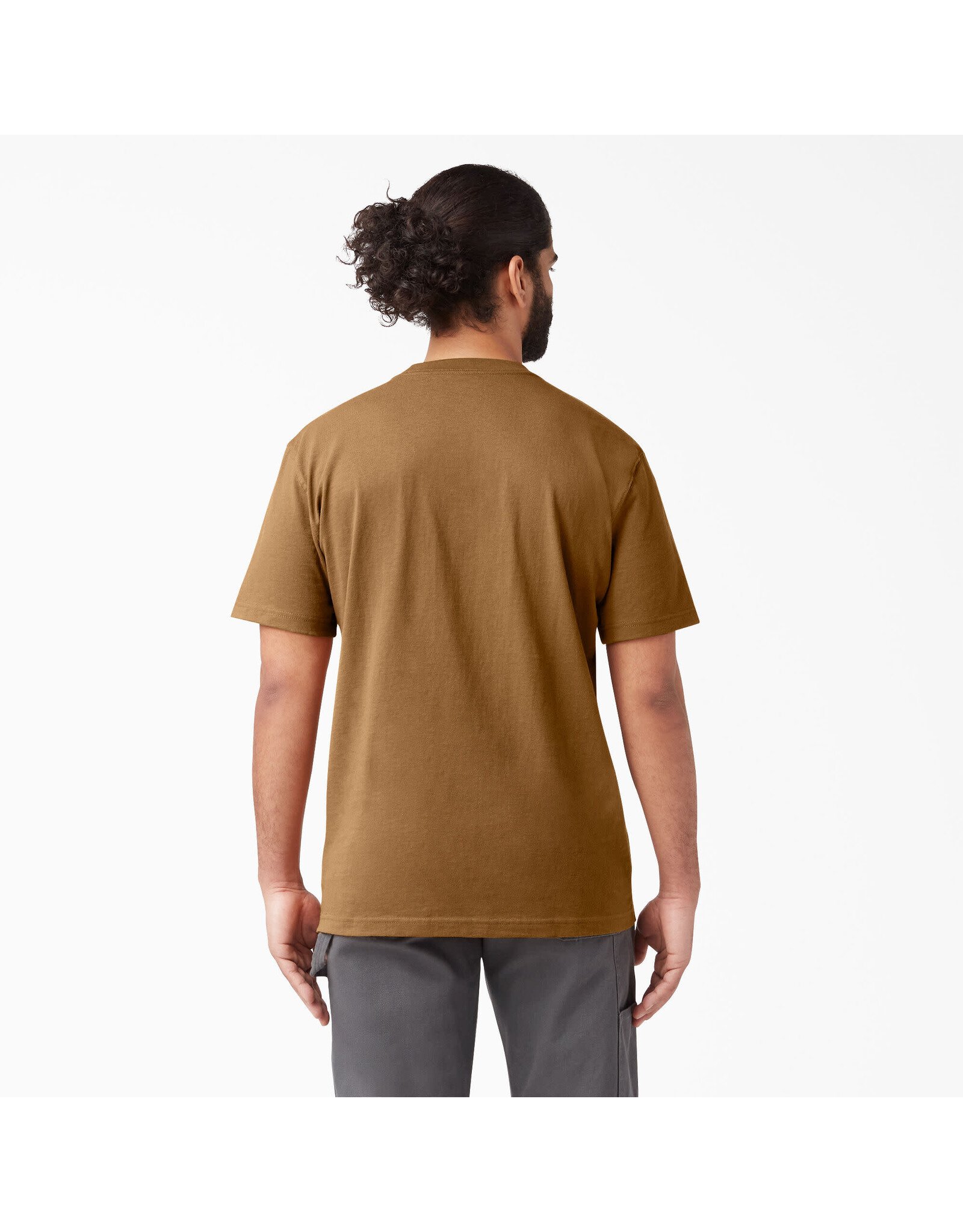 DICKIES Heavyweight Short Sleeve Pocket T-Shirt Brown Duck - WS450BD