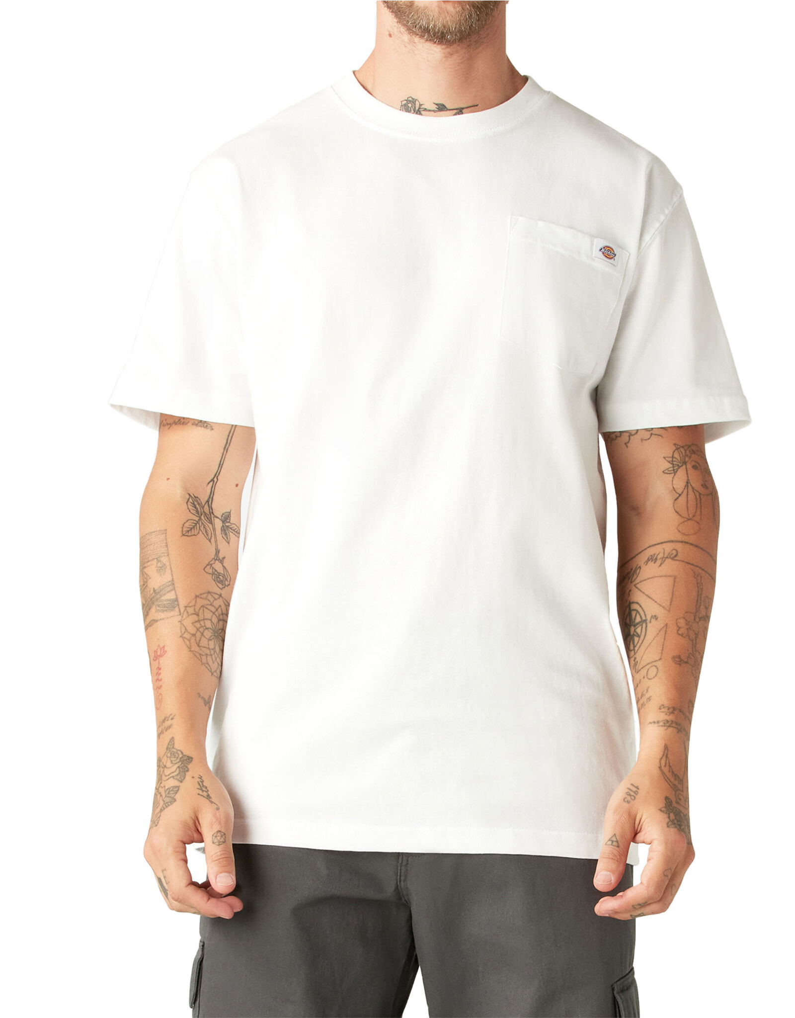 DICKIES Heavyweight Short Sleeve Pocket T-Shirt White - WS450WH