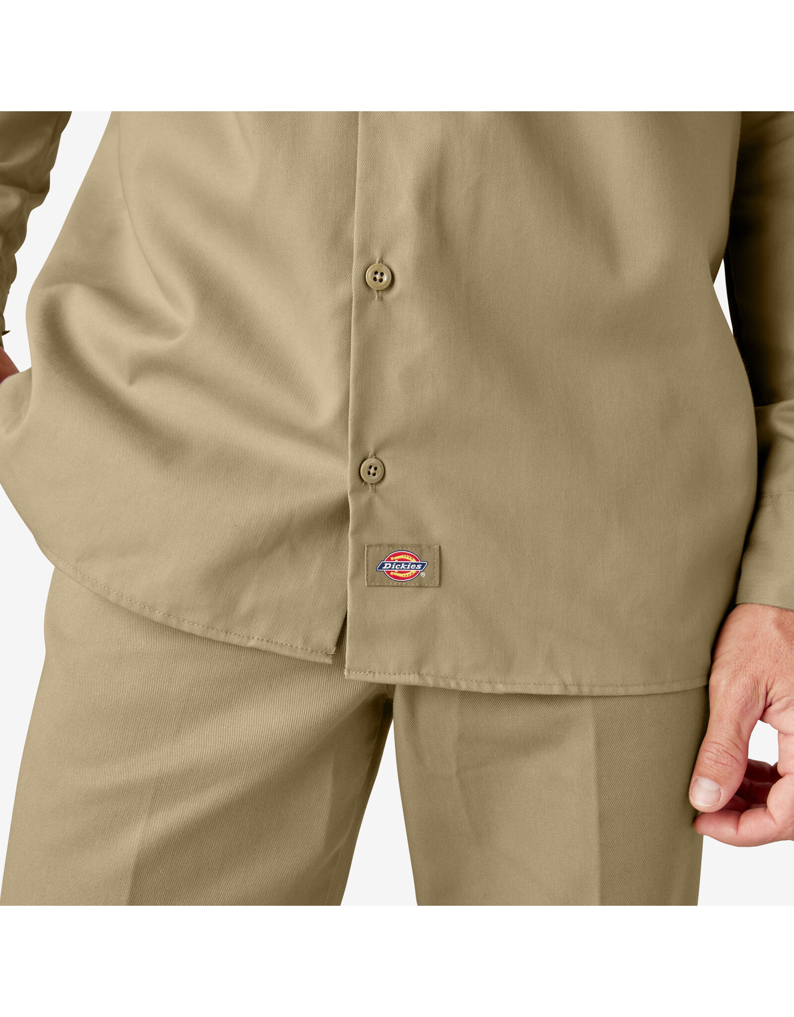 DICKIES Long Sleeve Work Shirt Khaki Original Fit - 574KH