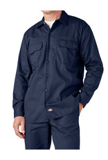 DICKIES Long Sleeve Work Shirt Navy Blue Original Fit - 574NV