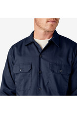 DICKIES Long Sleeve Work Shirt Navy Blue Original Fit - 574NV