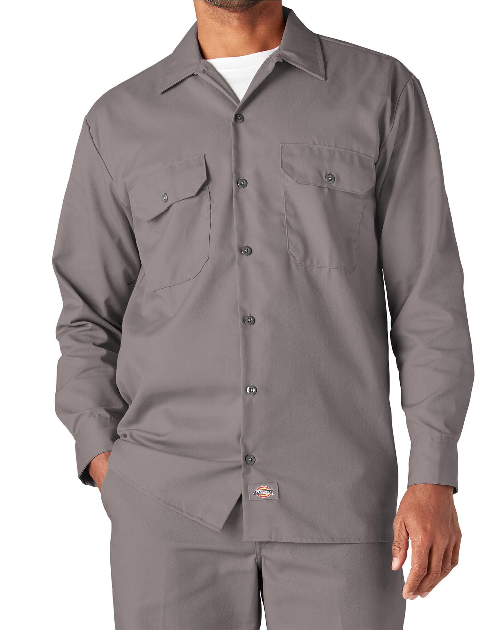 DICKIES Long Sleeve Work Shirt Silver Original Fit - 574SV