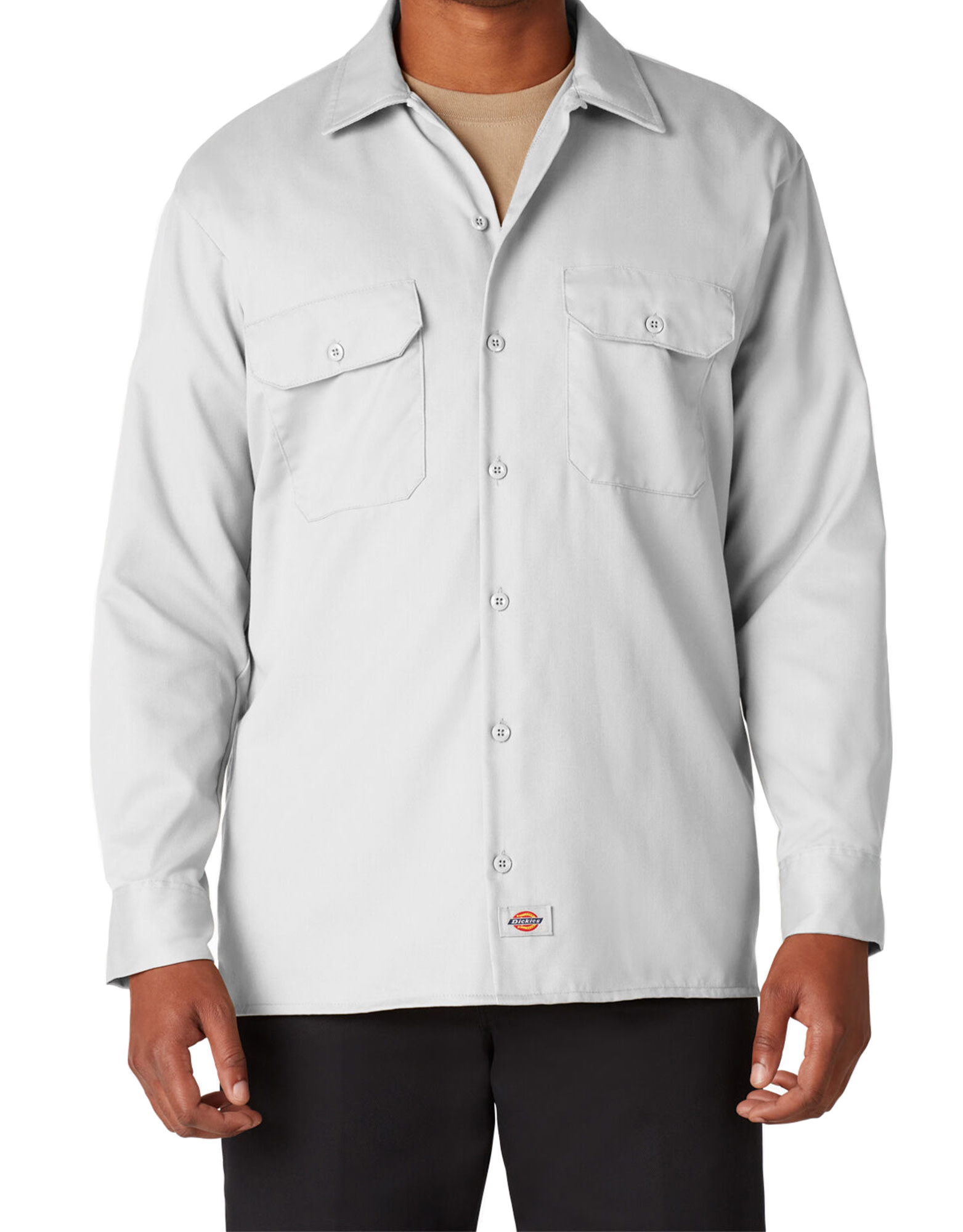 DICKIES Long Sleeve Work Shirt White Original Fit - 574WH - Boutique ...