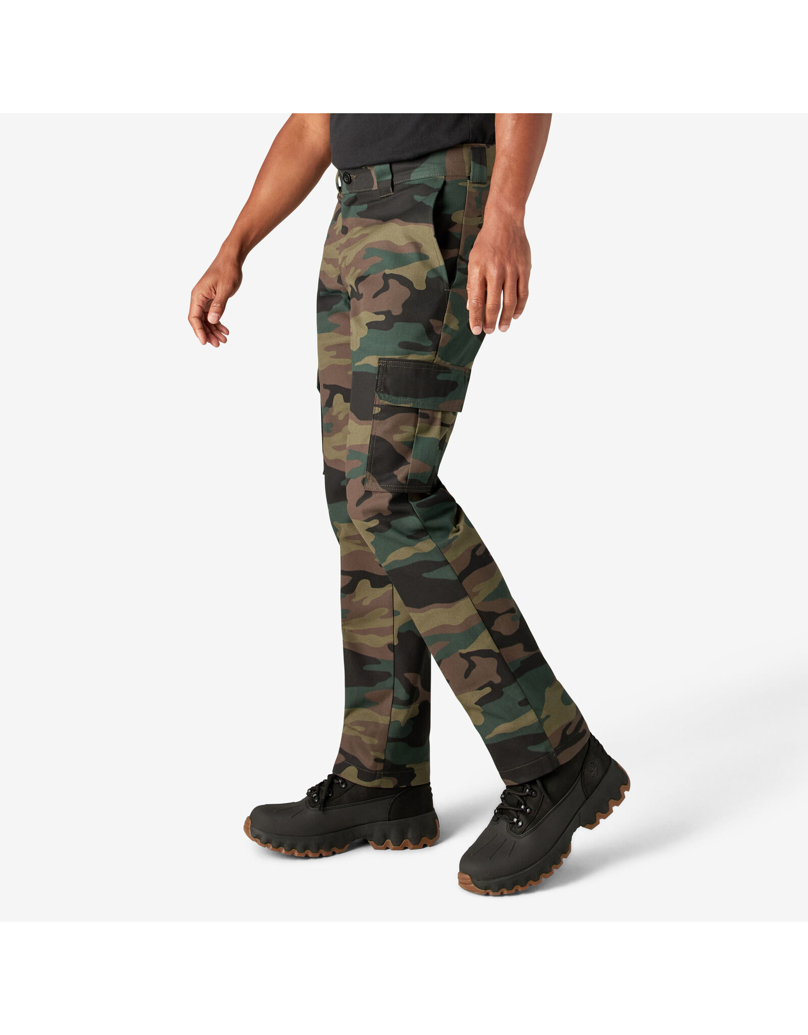 DICKIES FLEX Slim Fit Straight Leg Cargo Pants Hunter Green Camo - WP594HRC