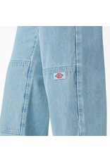 DICKIES Loose Fit Double Knee Jeans Light Blue Washed Denim - DUR05LTD