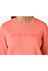 DICKIES Heavyweight Wordmark Crew Fleece Coral Fusion - FW204OO