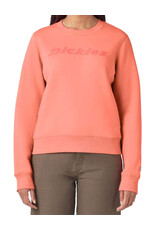 DICKIES Heavyweight Wordmark Crew Fleece Coral Fusion - FW204OO