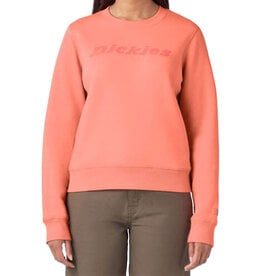 DICKIES Heavyweight Wordmark Crew Fleece Coral Fusion - FW204OO