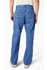 DICKIES Men's Loose Fit Double Knee Jeans Stonewash Vintage Blue - DUR05WVB