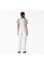 DICKIES Women's Relaxed Fit Bib Overalls White - FB206WH