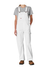 DICKIES Women's Relaxed Fit Bib Overalls White - FB206WH