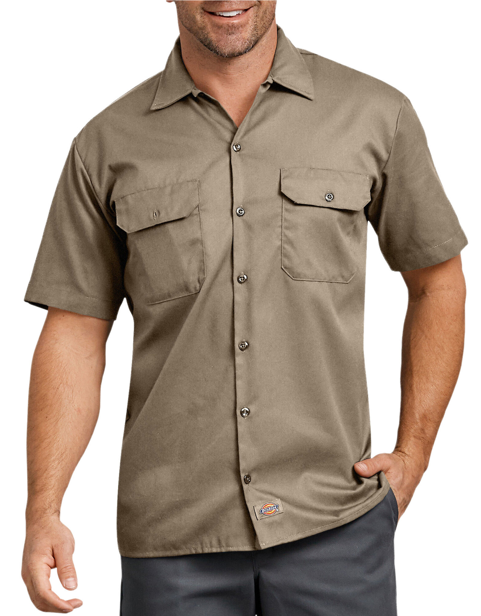 DICKIES Short Sleeve Twill Work Shirt Desert Sand - WS675DS