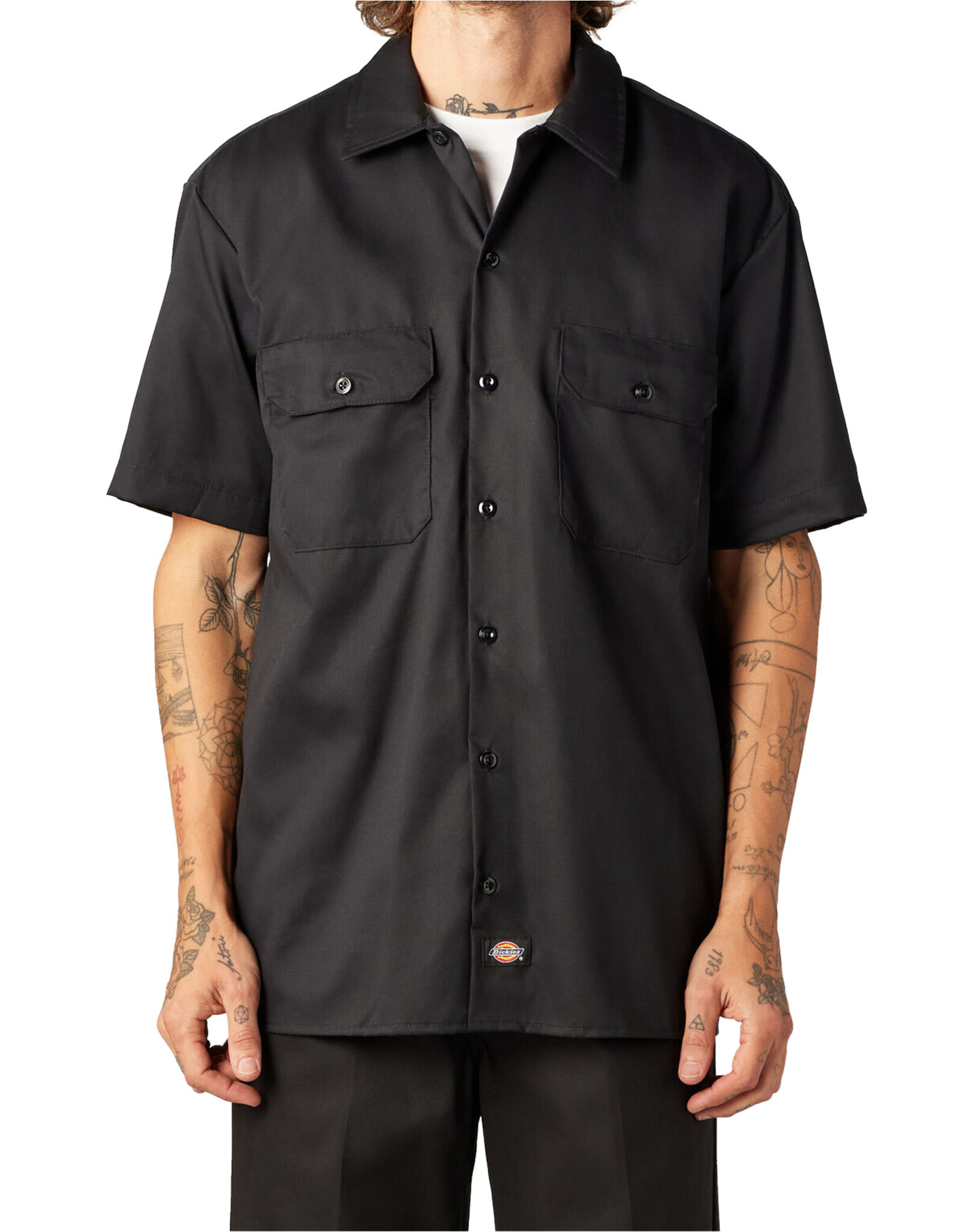 DICKIES Short Sleeve Twill Work Shirt Black - WS675BK