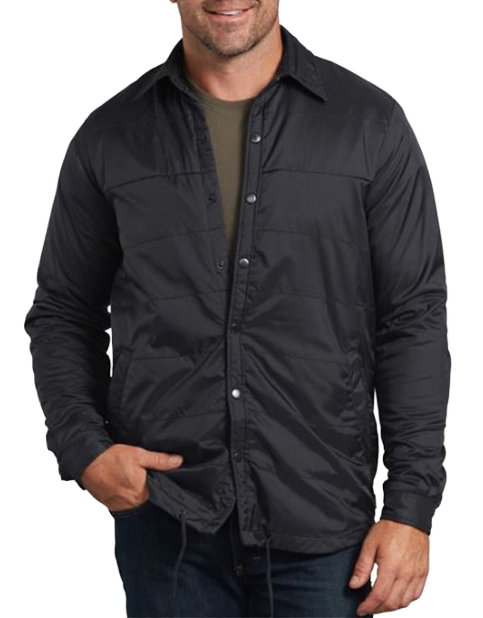 DICKIES Men's Nylon Shirt Jacket Black - TJ243BK