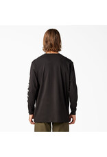 DICKIES Men's Long Sleeve Graphic T-Shirt (Small Logo) Black - WL469BK