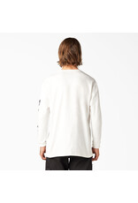 DICKIES Men's Long Sleeve Graphic T-Shirt (Small Logo) White - WL469WH
