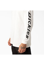 DICKIES Men's Long Sleeve Graphic T-Shirt (Small Logo) White - WL469WH