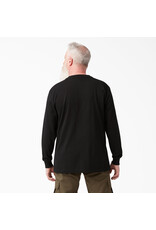 DICKIES Heavyweight Long Sleeve Henley T-Shirt Black - WL451BK