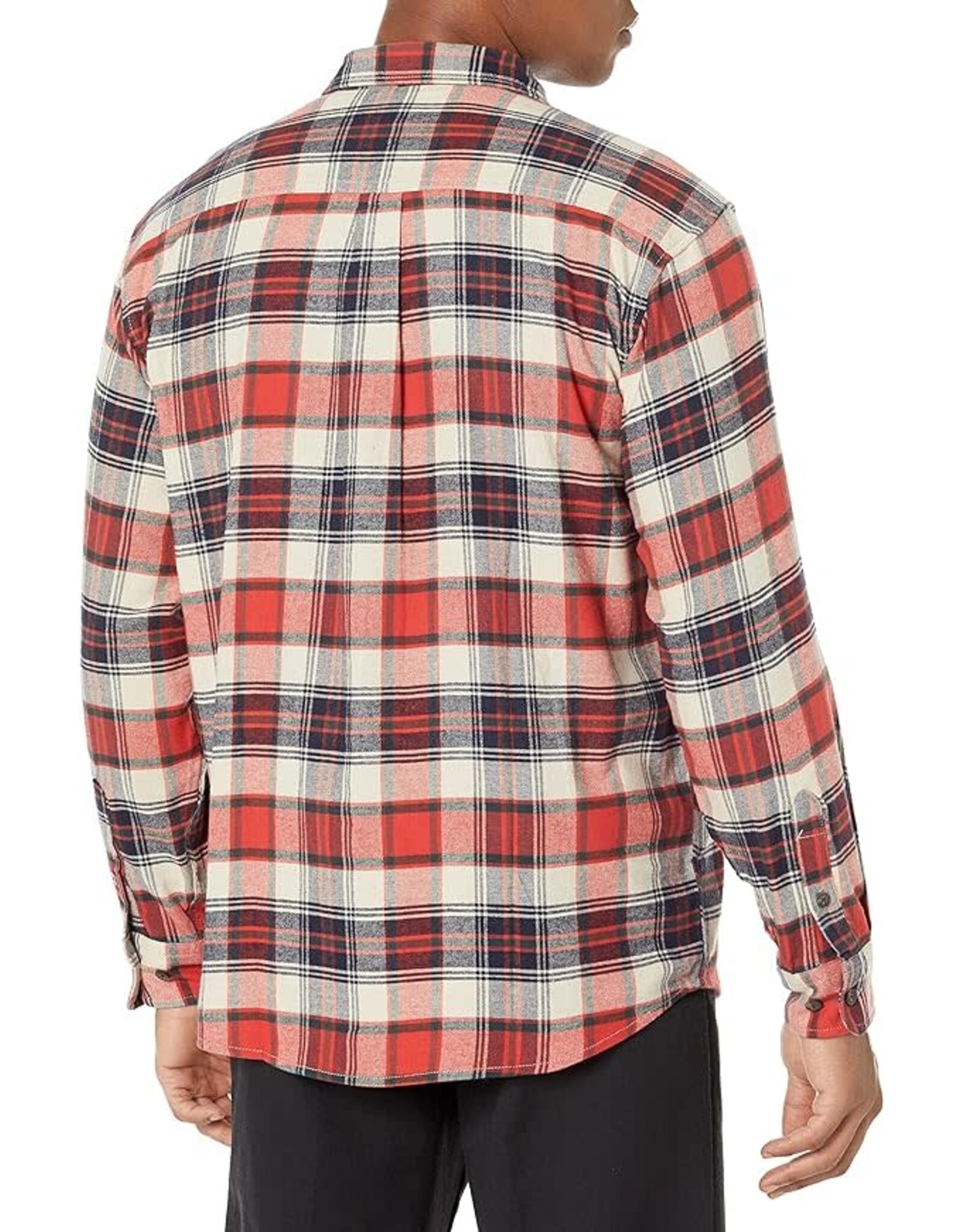 DICKIES FLEX Long Sleeve Flannel Shirt Oatmeal/Ink Navy - WL650B2G