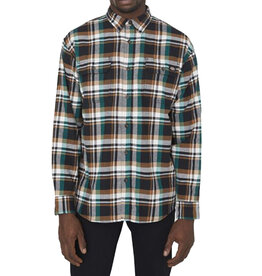DICKIES FLEX Long Sleeve Flannel Shirt Black/Cadmium Green Plaid - WL650K2P
