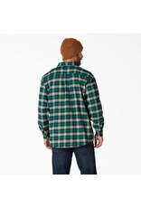 DICKIES FLEX Long Sleeve Flannel Shirt Forest Desert Sand Plaid - WL650TP2