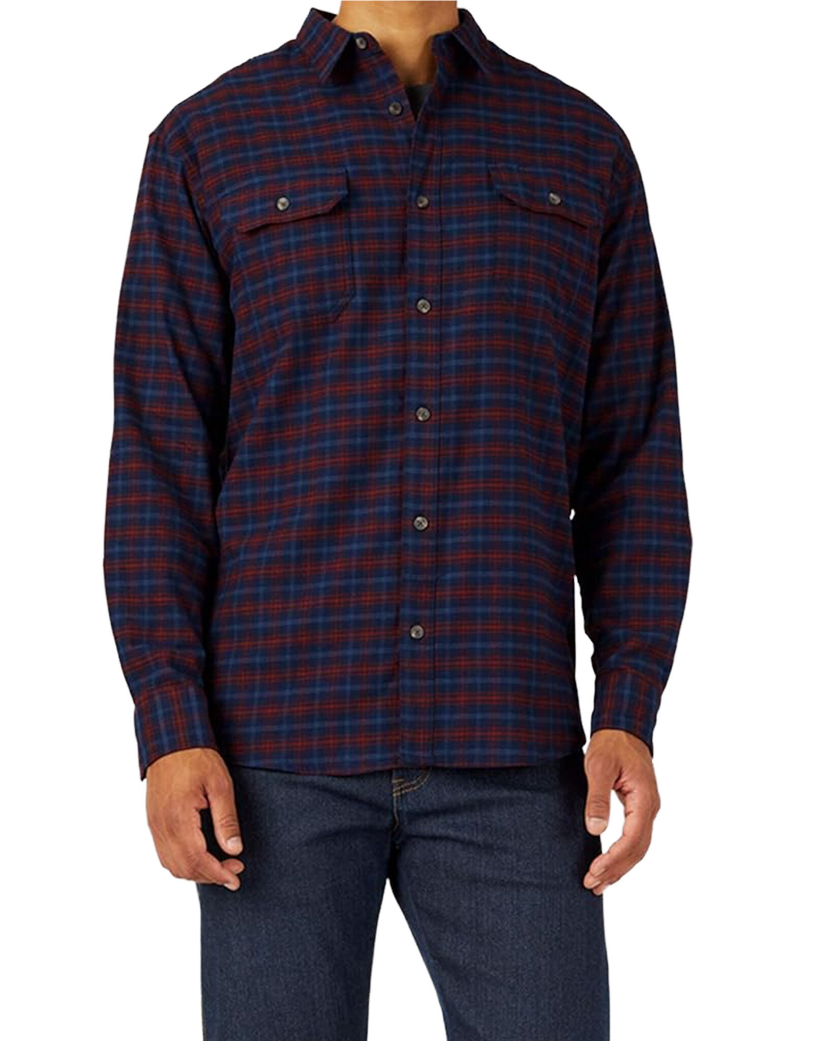 DICKIES FLEX Long Sleeve Flannel Shirt Ink Navy	- WL650IPV