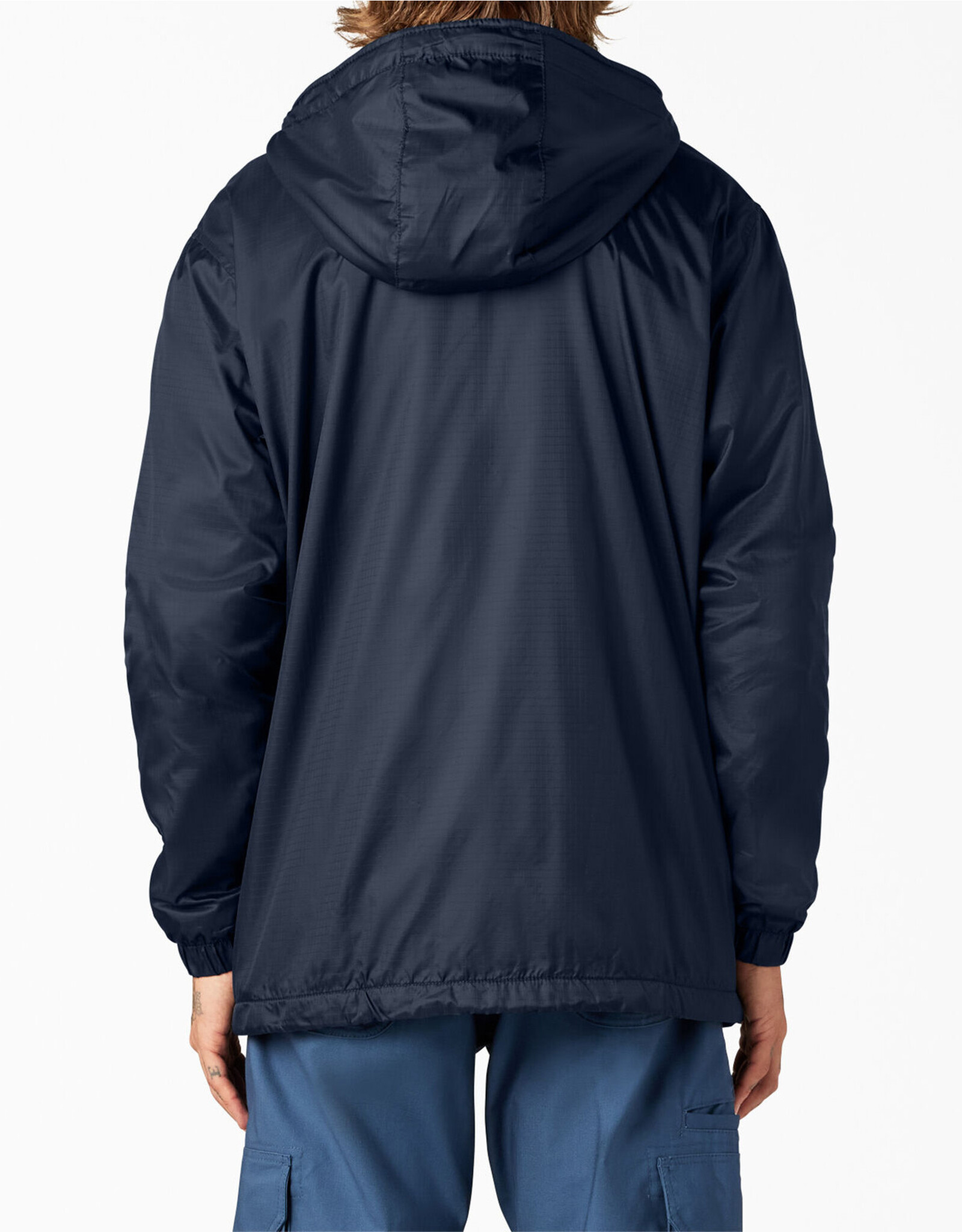 DICKIES Fleece Lined Hooded Nylon Jacket Black - 33237BK
