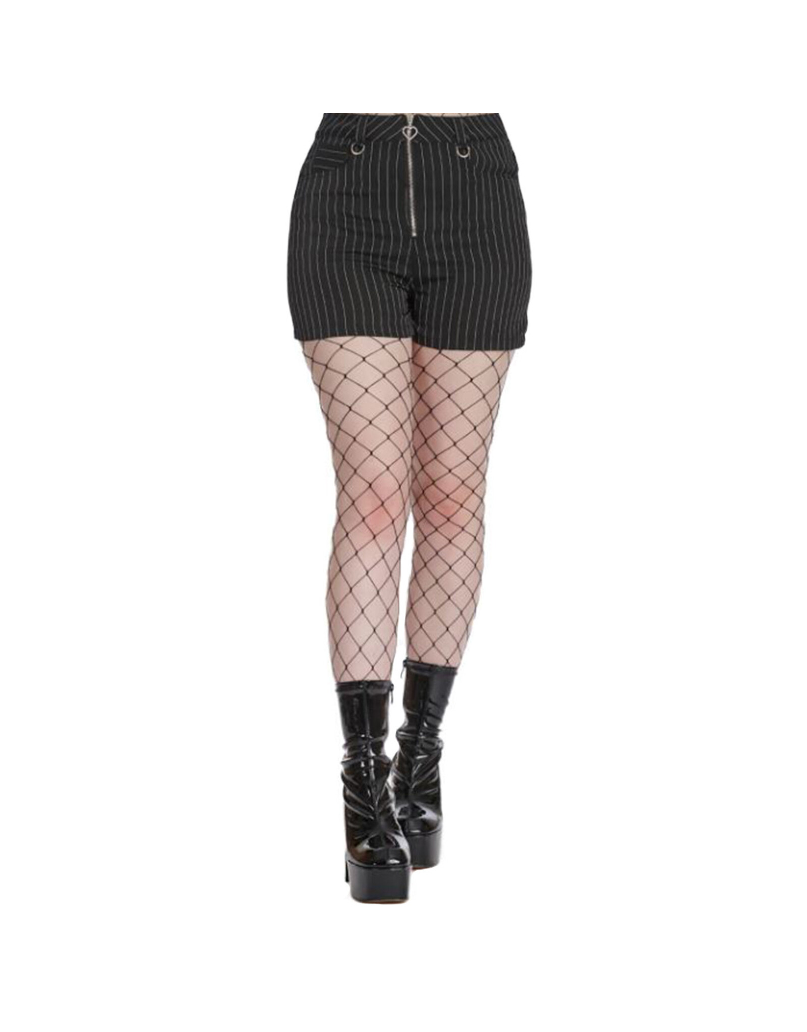 Hina Black Pinstripe Shorts - ST81075