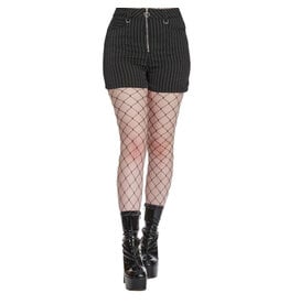Hina Black Pinstripe Shorts - ST81075