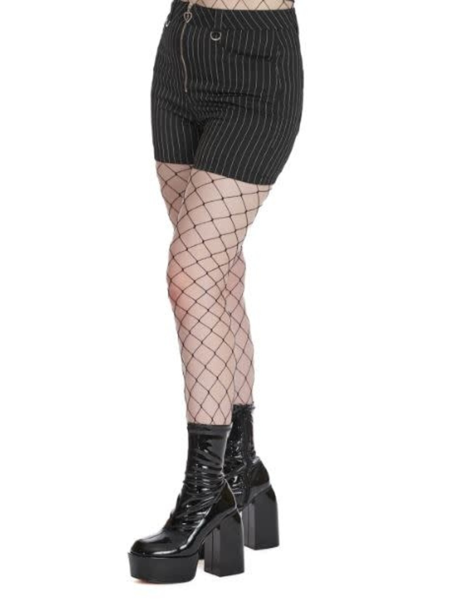 Hina Black Pinstripe Shorts - ST81075