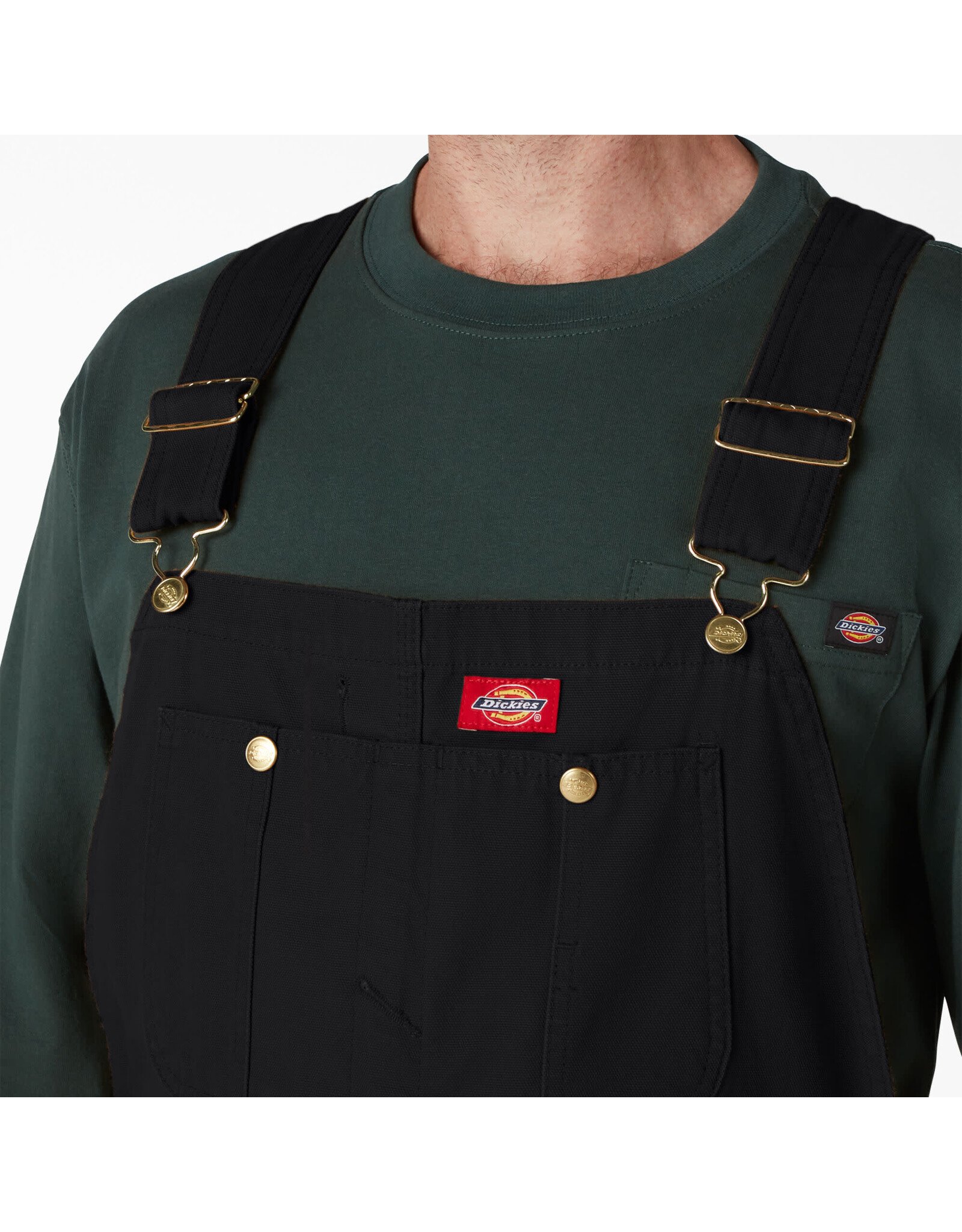 DICKIES Classic Bib Overalls Rinsed Black - DB100RBK