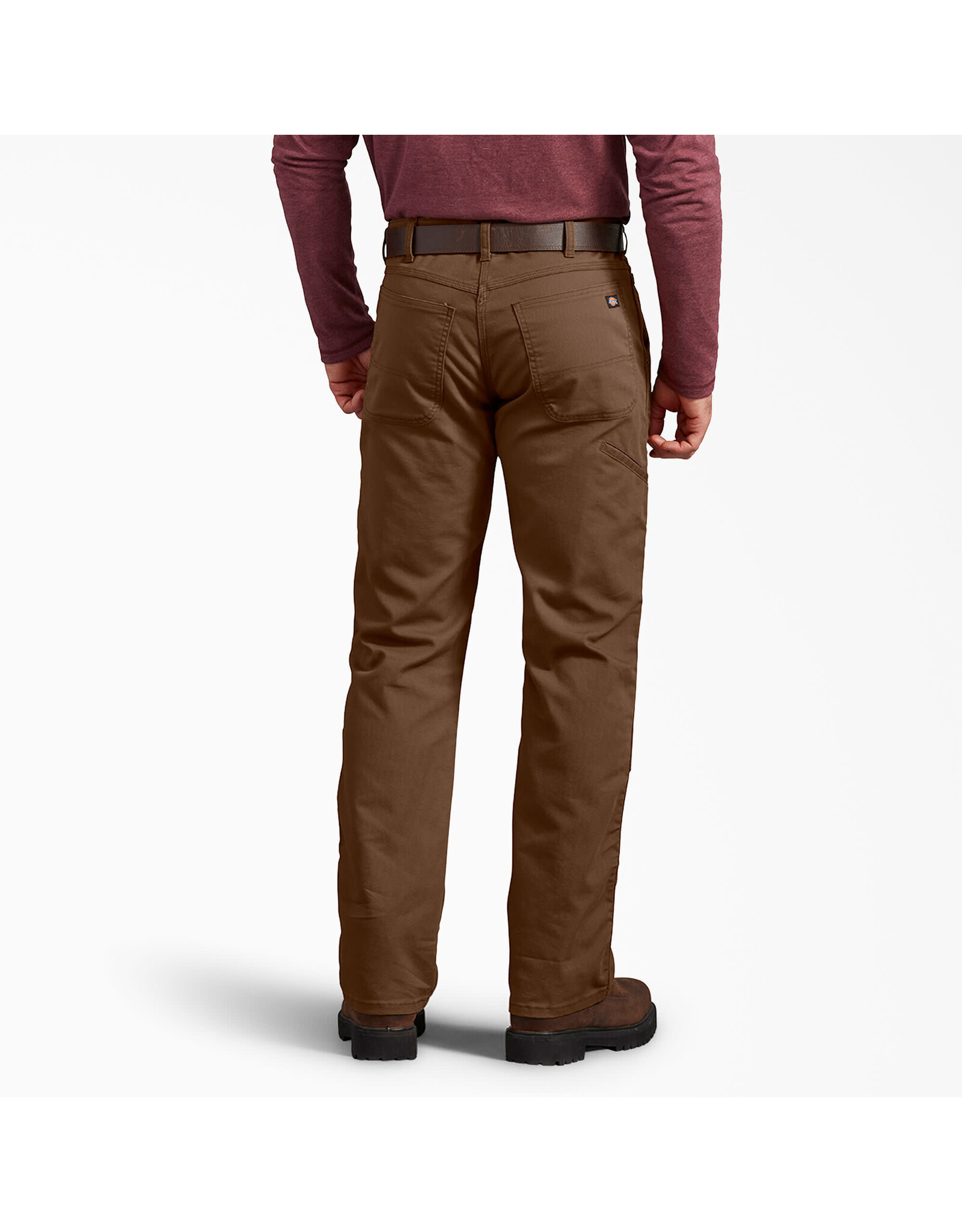 DICKIES FLEX Regular Fit Duck Double Knee Pants Stonewashed Timber Brown - DP903STB