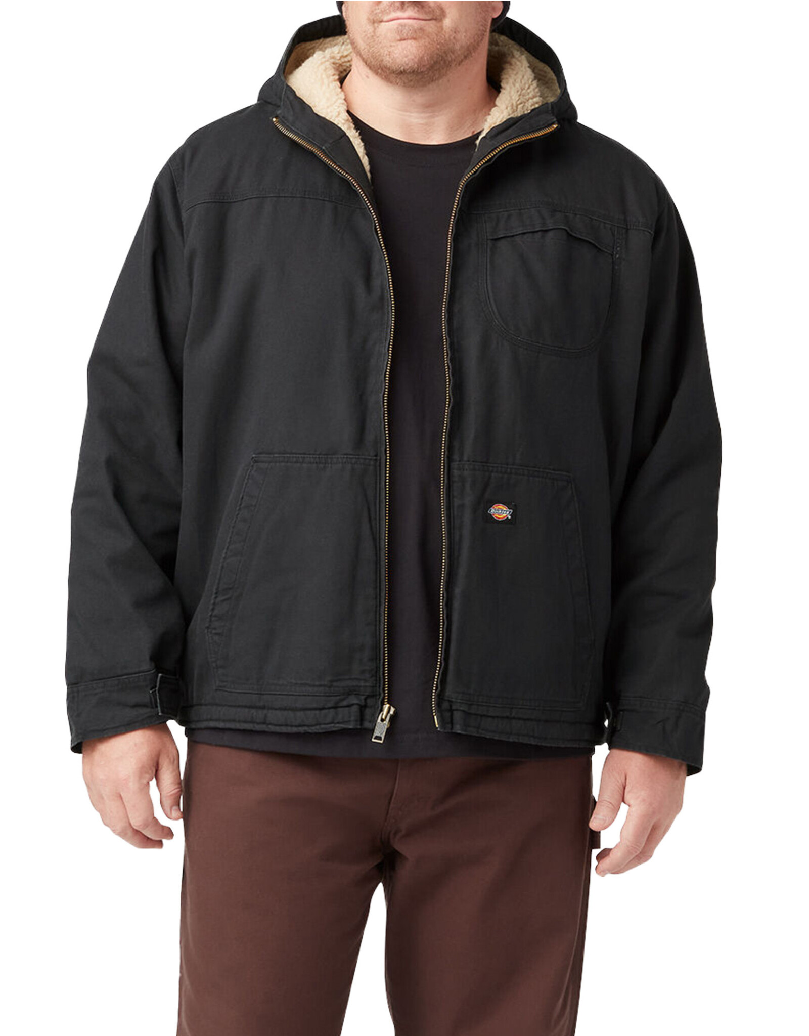 DICKIES Sherpa Lined Hooded Jacket Black - TJ350RBK