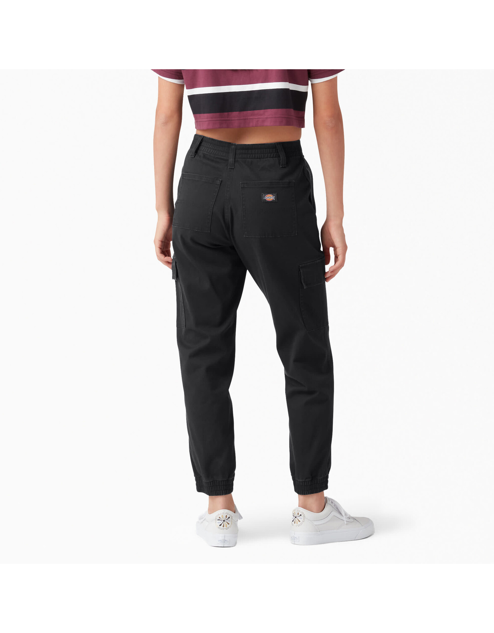 DICKIES Women's High Rise Fit Cargo Jogger Pants Black - FPR54BKX