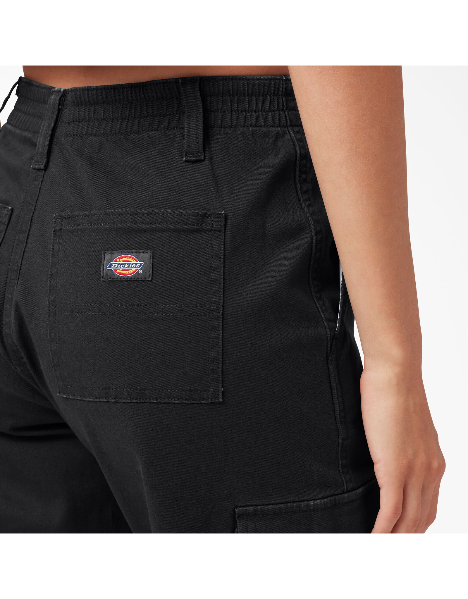 DICKIES Women's High Rise Fit Cargo Jogger Pants Black - FPR54BKX
