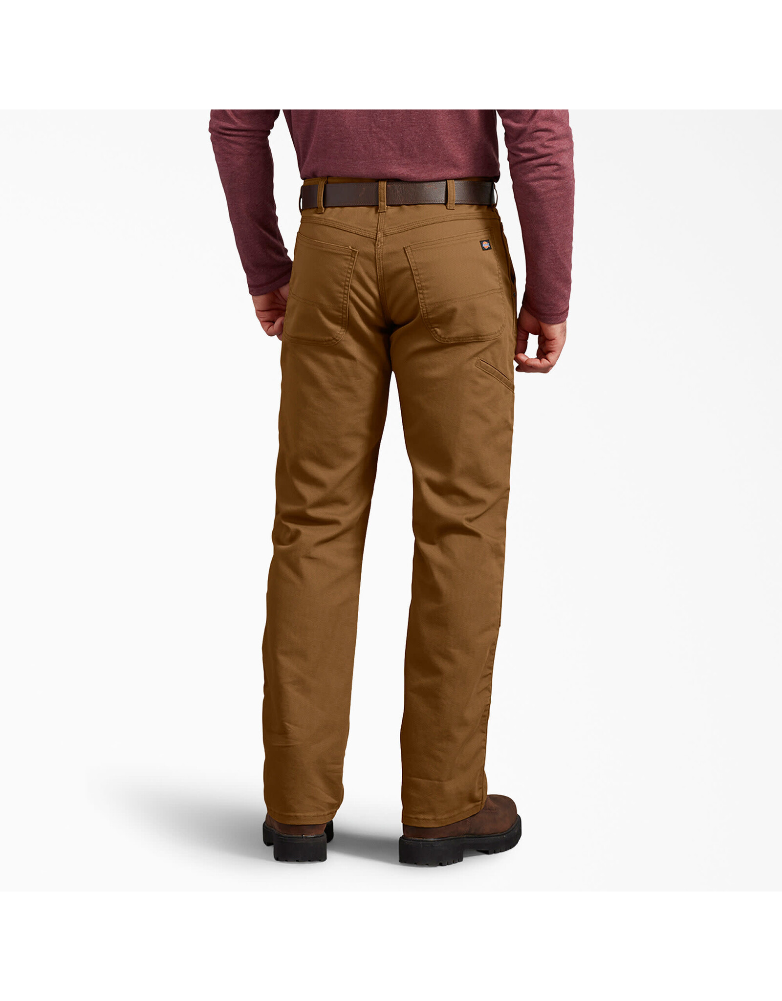 DICKIES FLEX Regular Fit Duck Double Knee Pants Stonewashed Brown Duck - DP903SBD